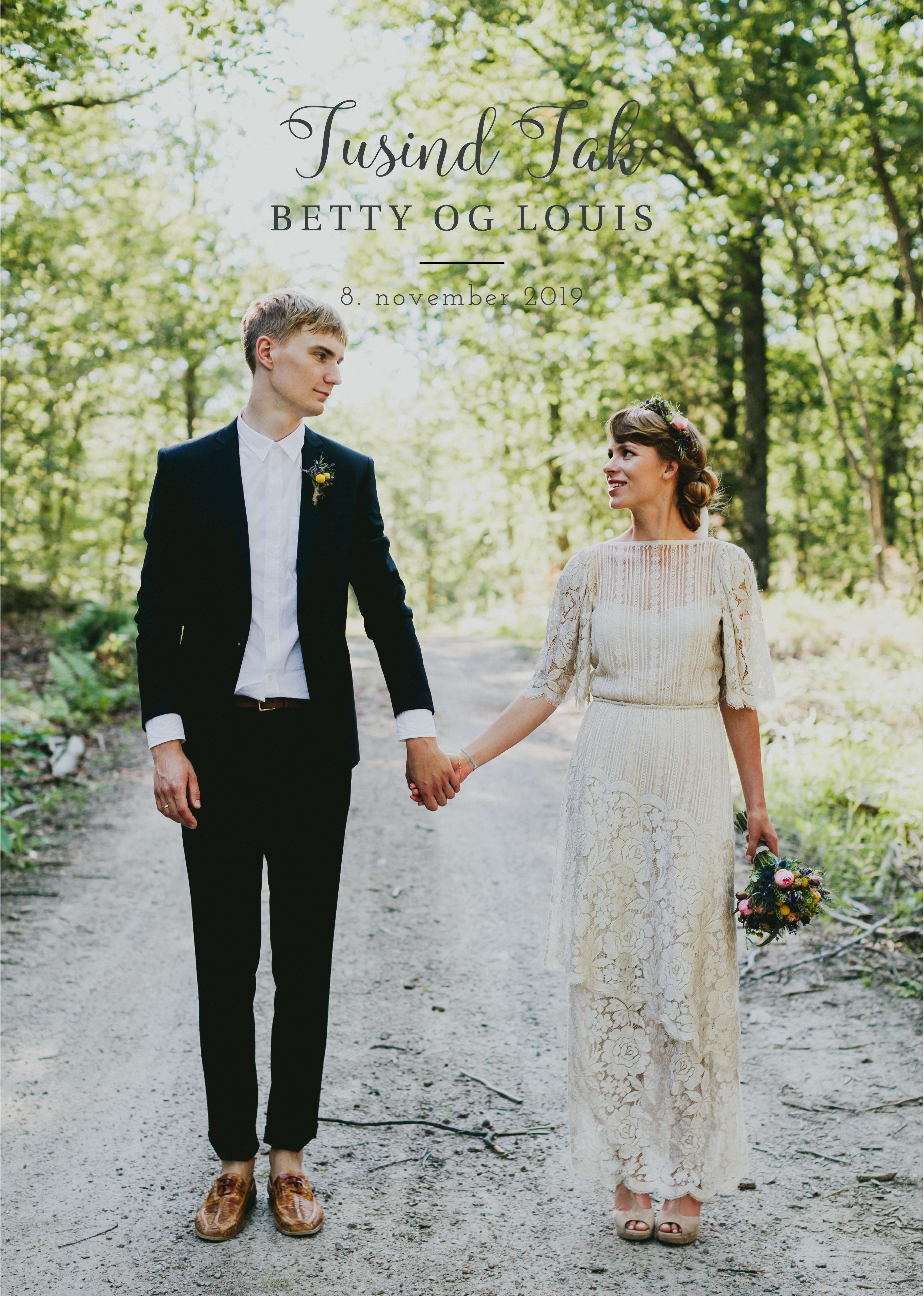 Bryllup - Betty & Louis Takkekort